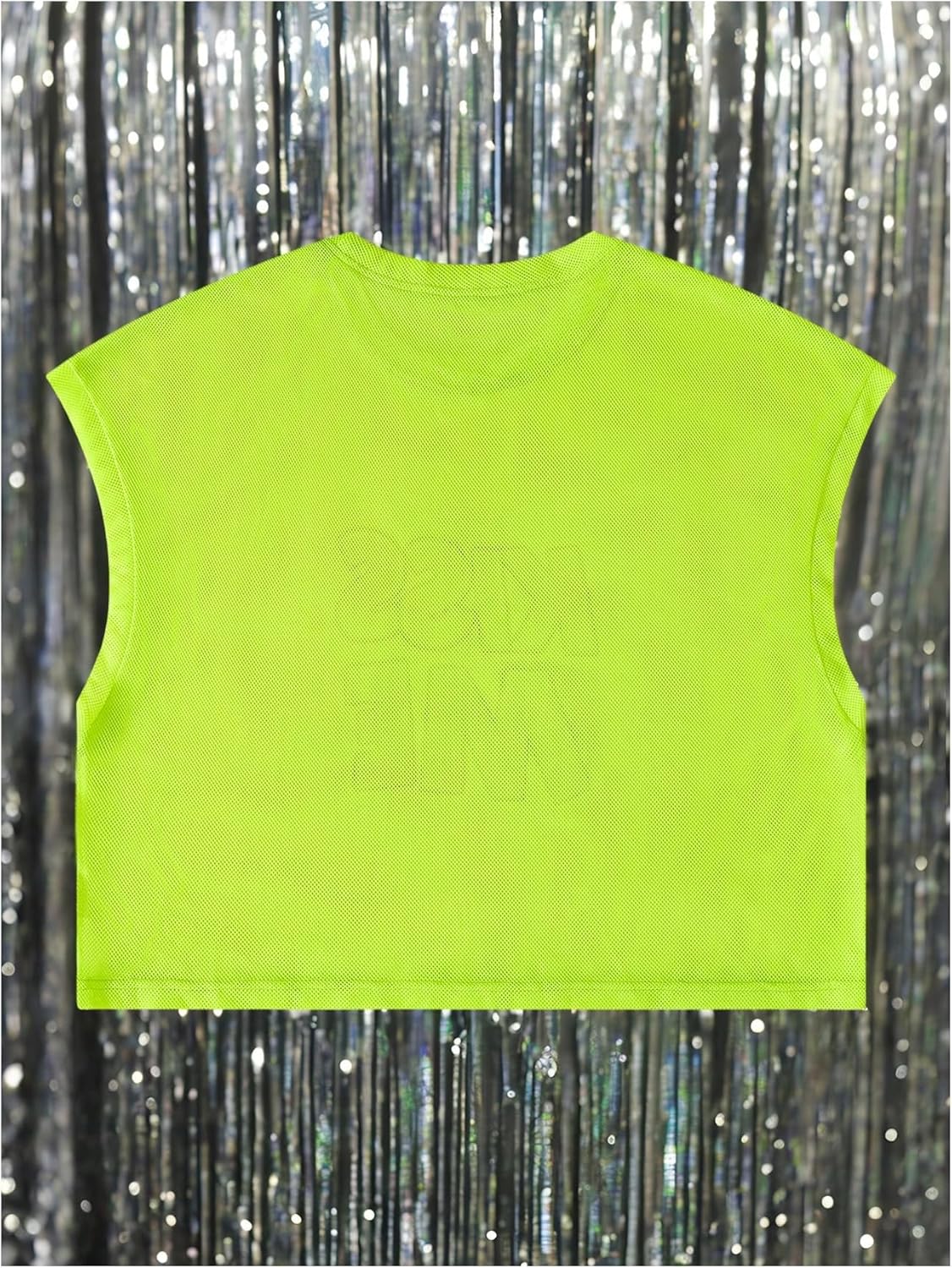 WDIRARA Men's Letter Graphic Print Mesh Tank Top Party Club Rave Crop Tops - Image 3