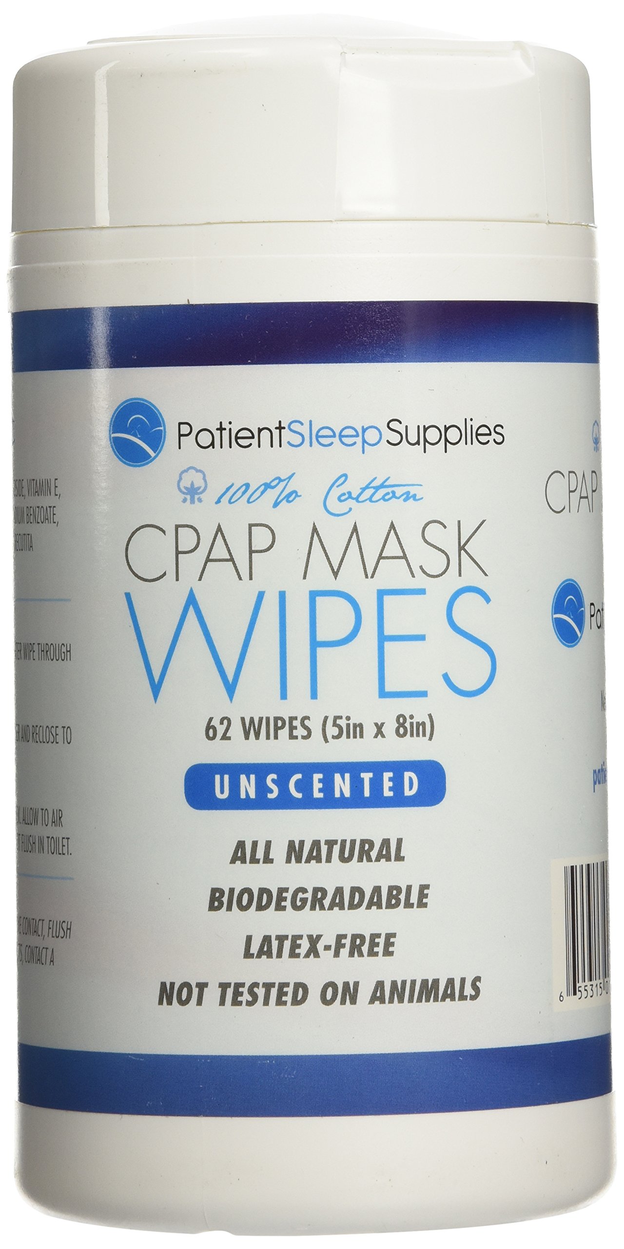 CPAP Mask Wipes - 62 Wipe Canister - Unscented
