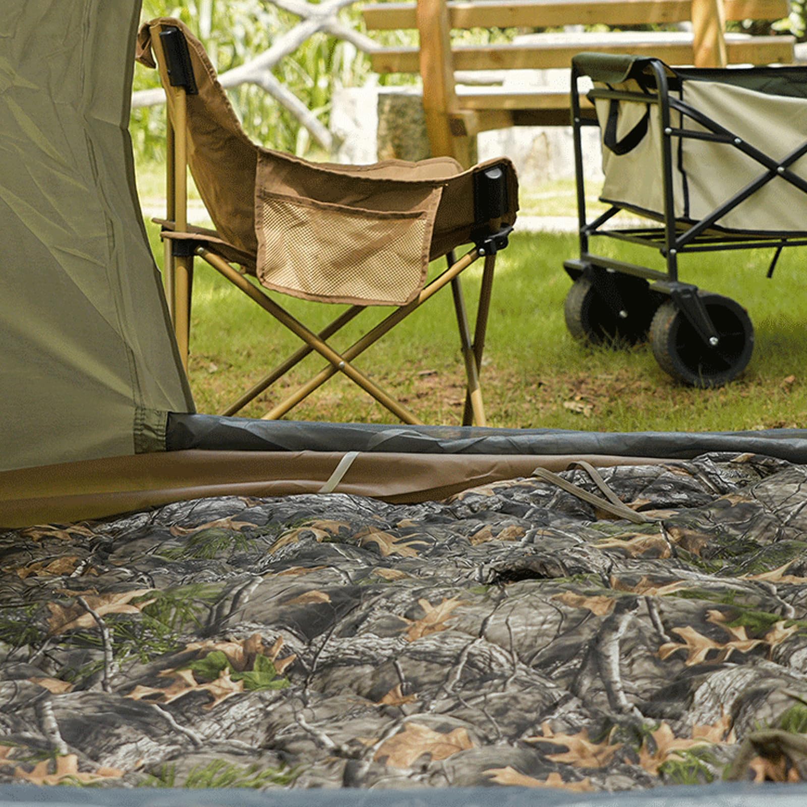 Fundas de camping, colcha, portátil, ligera, esterilla de picnic, manta de dormir multifuncional cálida para acampar