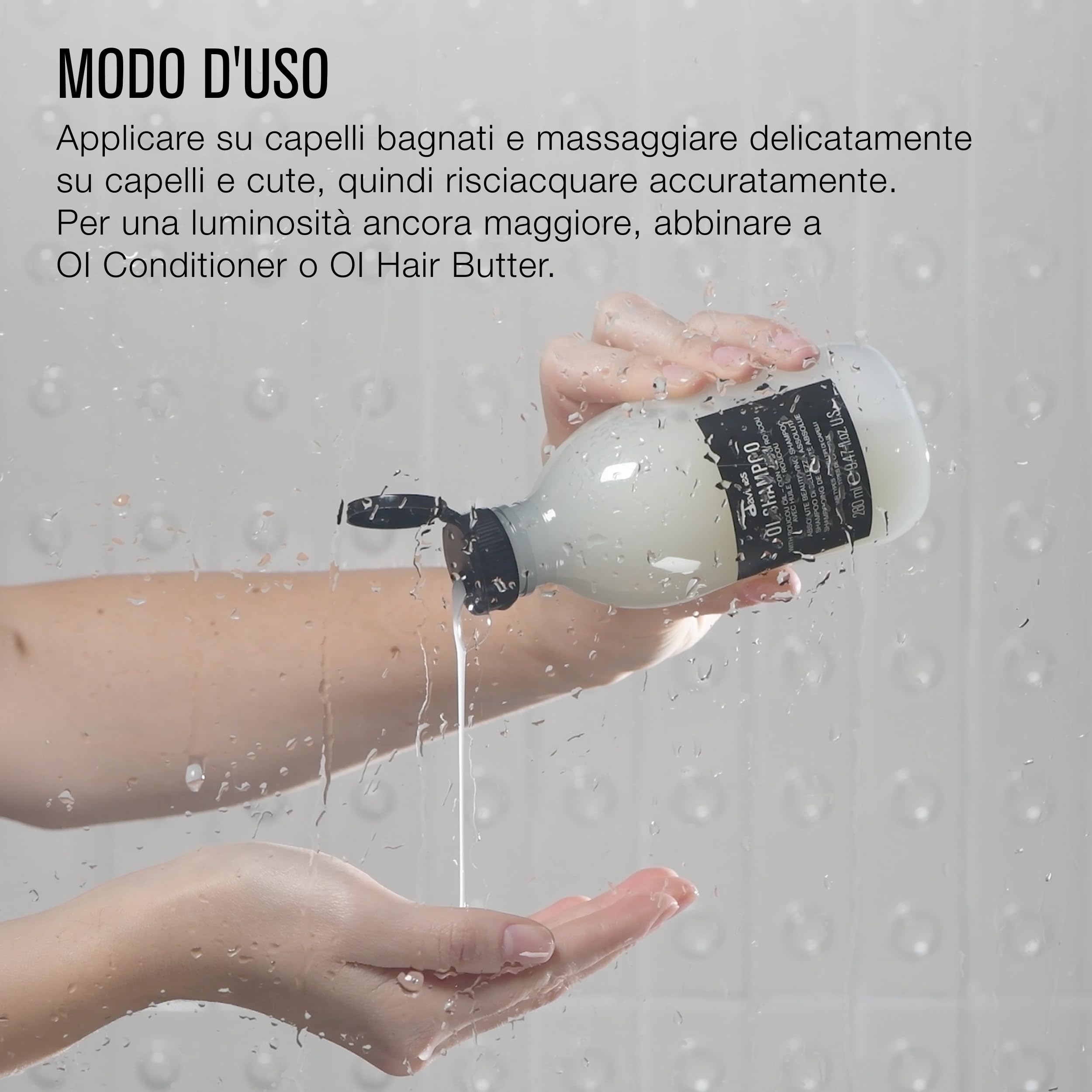 Davines OI Shampoo - Shampoo Delicato per Uso Quotidiano - Adatto a Tutti i Tipi di Capelli - Con Olio di Roucou per Capelli Morbidi e Lucenti - 280 ml