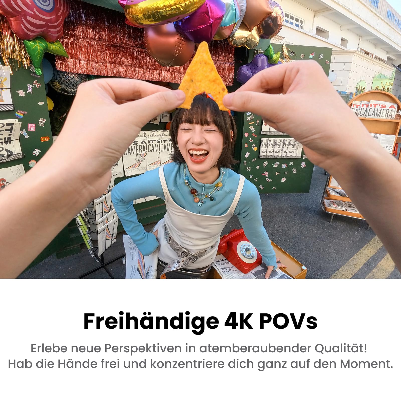 Insta360 GO 3S Retro-Bundle Sonderedition 128 GB Weiß 4K Vlogging-Kamera Freihand-POV-Kamera Retro-Filter 30 fps Extra-Akku