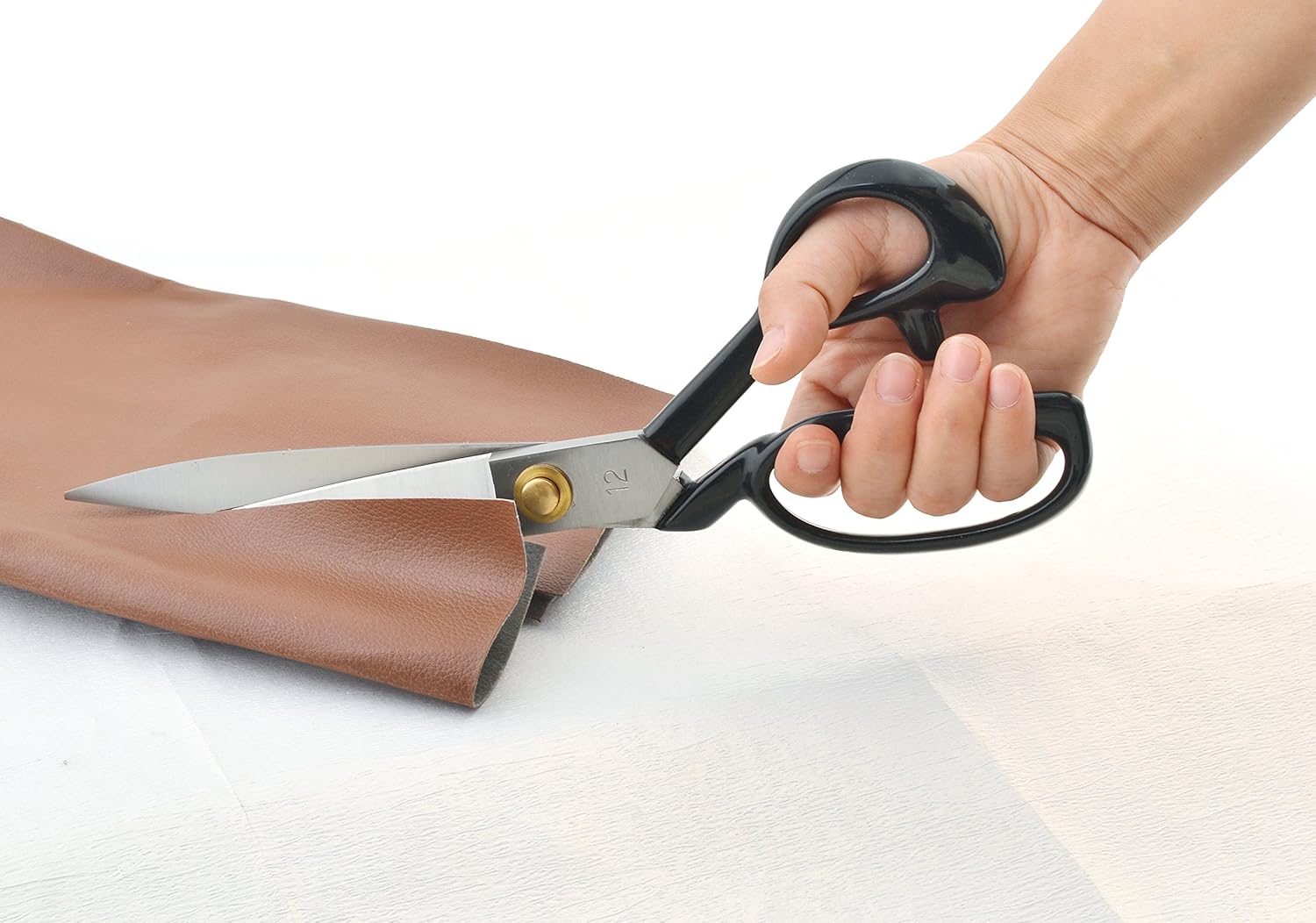 eZthings® 12" Upholstery Shears Heavy Duty Scissors For Cutting Arts and Craft Fabrics, Carpets (12 Inch Leather Cutting)