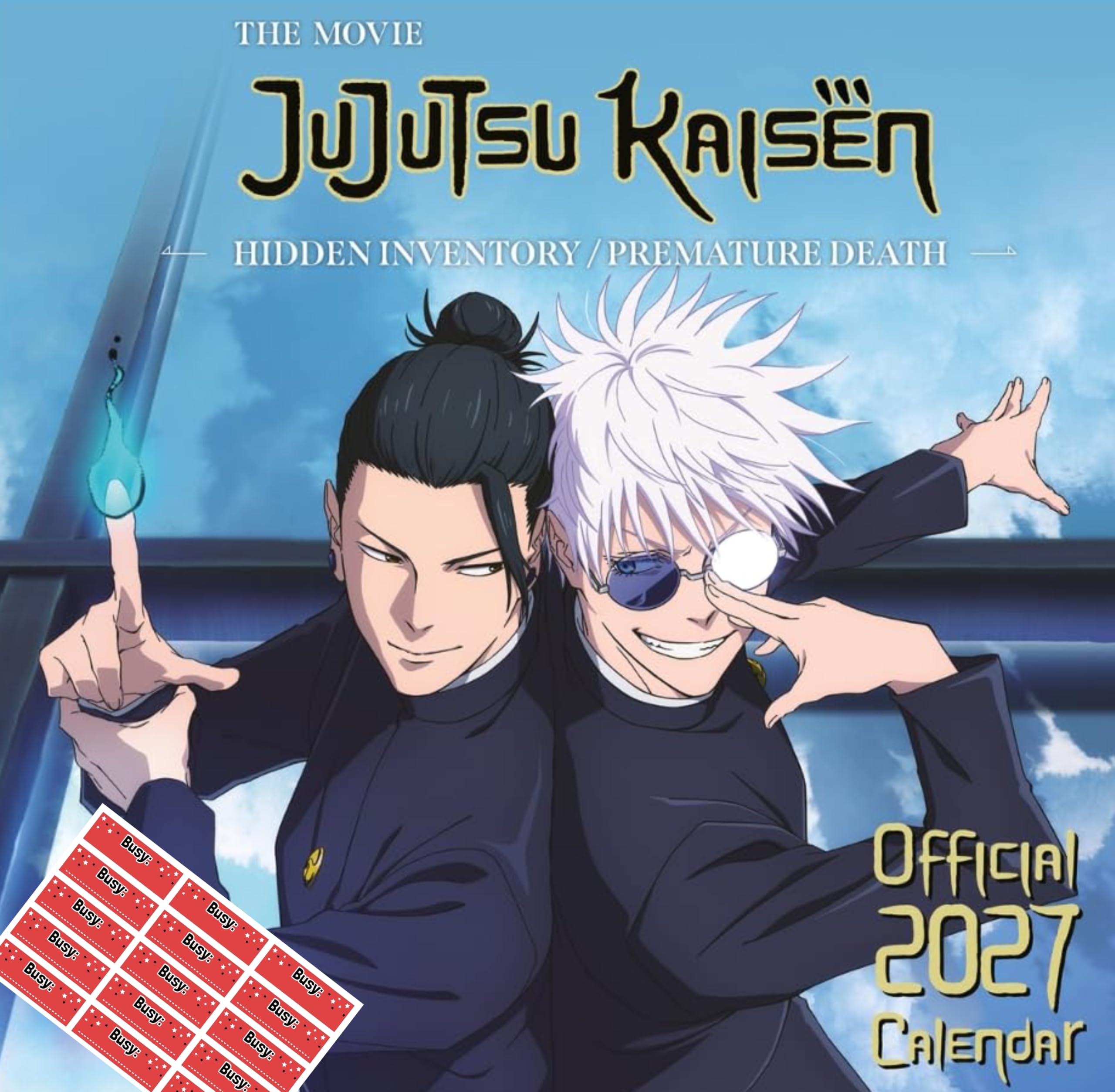 Jujutsu Kaisen 2027 Official Square Wall Calendar with Stickers