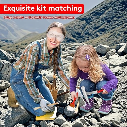 Miniatura 5 de 12 kits de herramientas de geología, herramientas de minería de roca, herramientas de caza de rocas con exquisita combinación de accesorios,