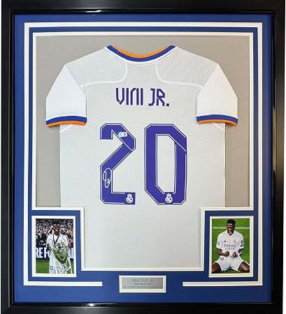 Amazon.com: Framed Autographed/Signed Vini Vinicius Jr. 35x39 Real