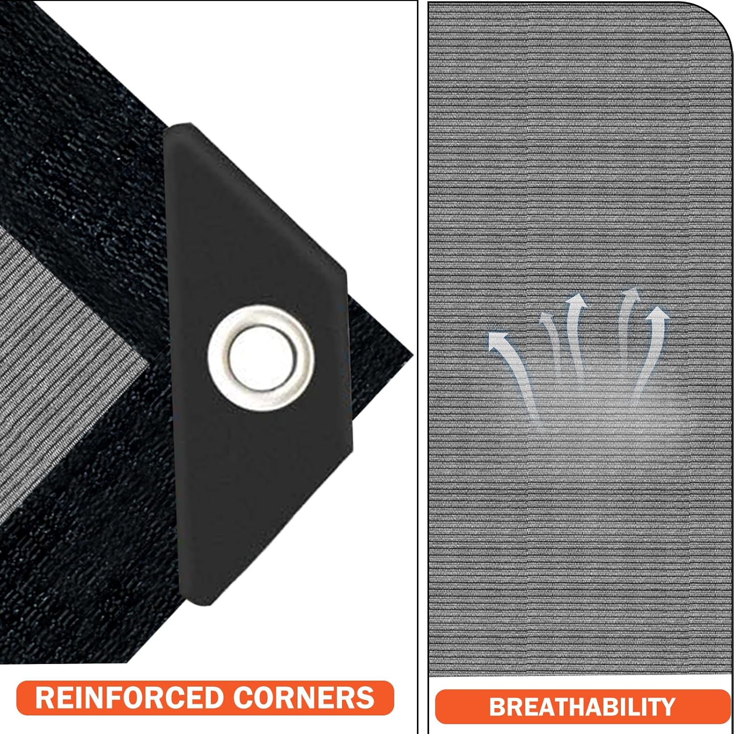 10x12 FT Sun Shade Cloth with Grommets, Pergola Shade Cover Canopy, 90% Sunblock Fabric Fence Privacy Screens for Outdoor, Garden, Patio, Balcony, Carport, Porch, Deck (Gray)