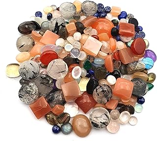 100 Ct Loose Mix Cabochon Natural Mix Lot Gemstone Cabochon Multi Color Mix Shape And Size Cabs Gemstone Mix Stone For Jewelry Making, Medium, Gemstone, mix stone