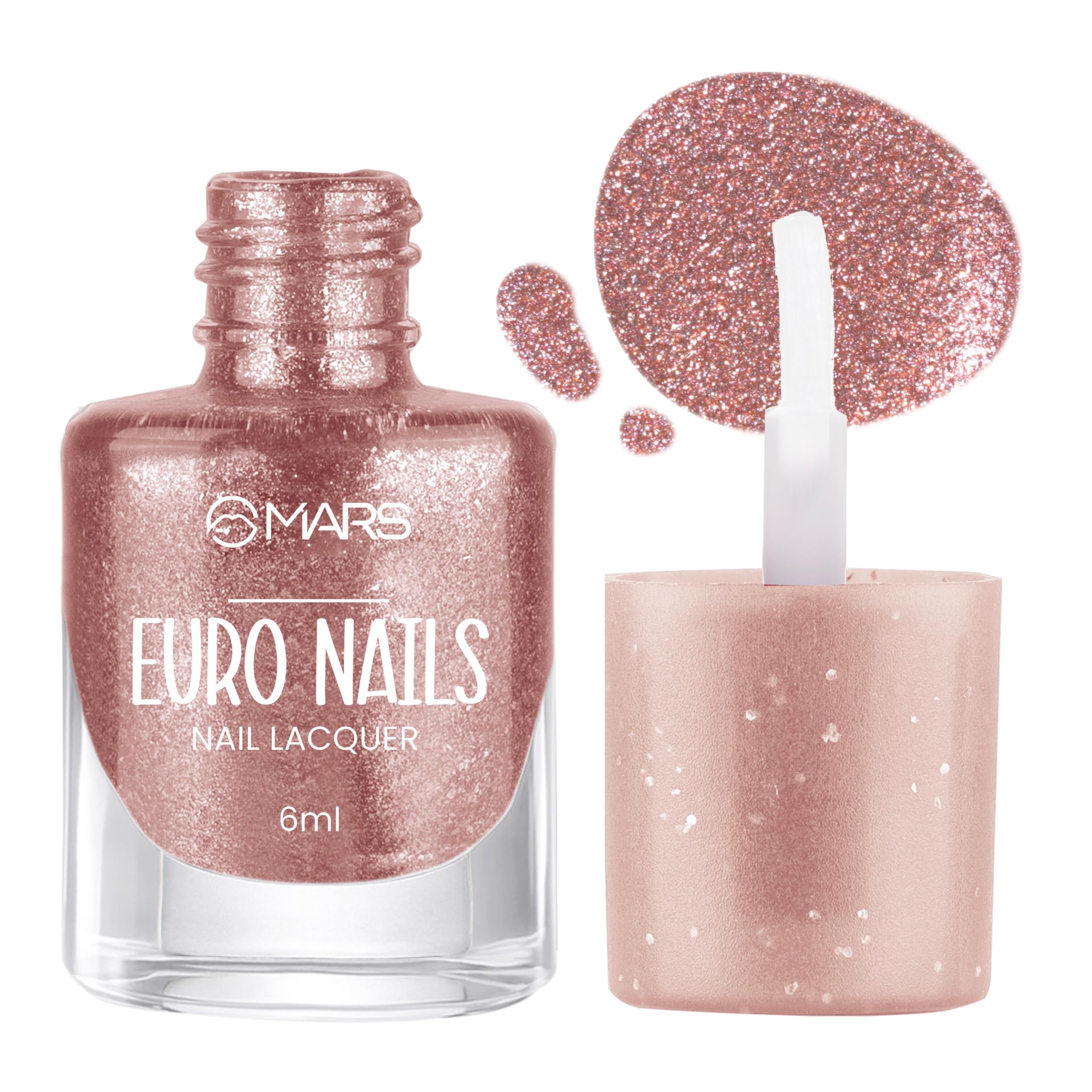 MARS EURO Nail Lacquer | Glossy Gel Finish | Rich Pigmentation | Chip Free | Quick Drying Formula | Long Lasting Nail Polish for Women | (6.0 ml) (Shade-44)