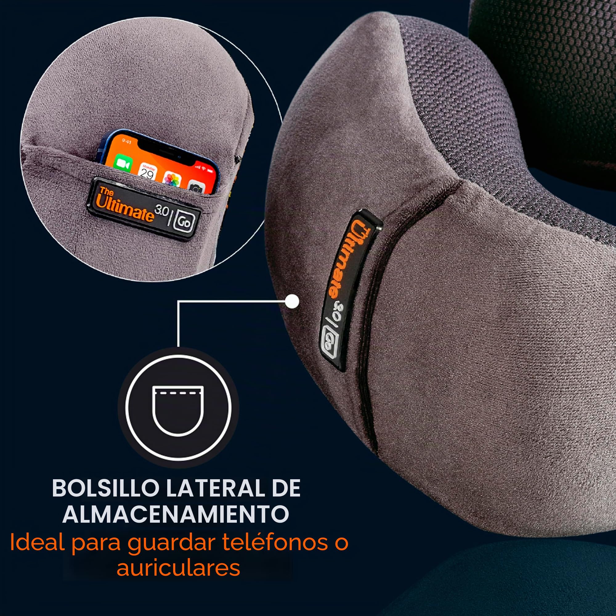Go Travel Luxury Ultimate 3.0 Almohada de Viaje para el Cuello - (Ref 489.101)