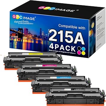 215A Toner Cartridges with Chip - Replacement for HP 215A Toner Cartridges 4 Pack for HP 215A work for HP Color Laseret Pro MFP M182nw M183fw M183fdw M155dw M155nw Series Printer4 Pack, 215a toner