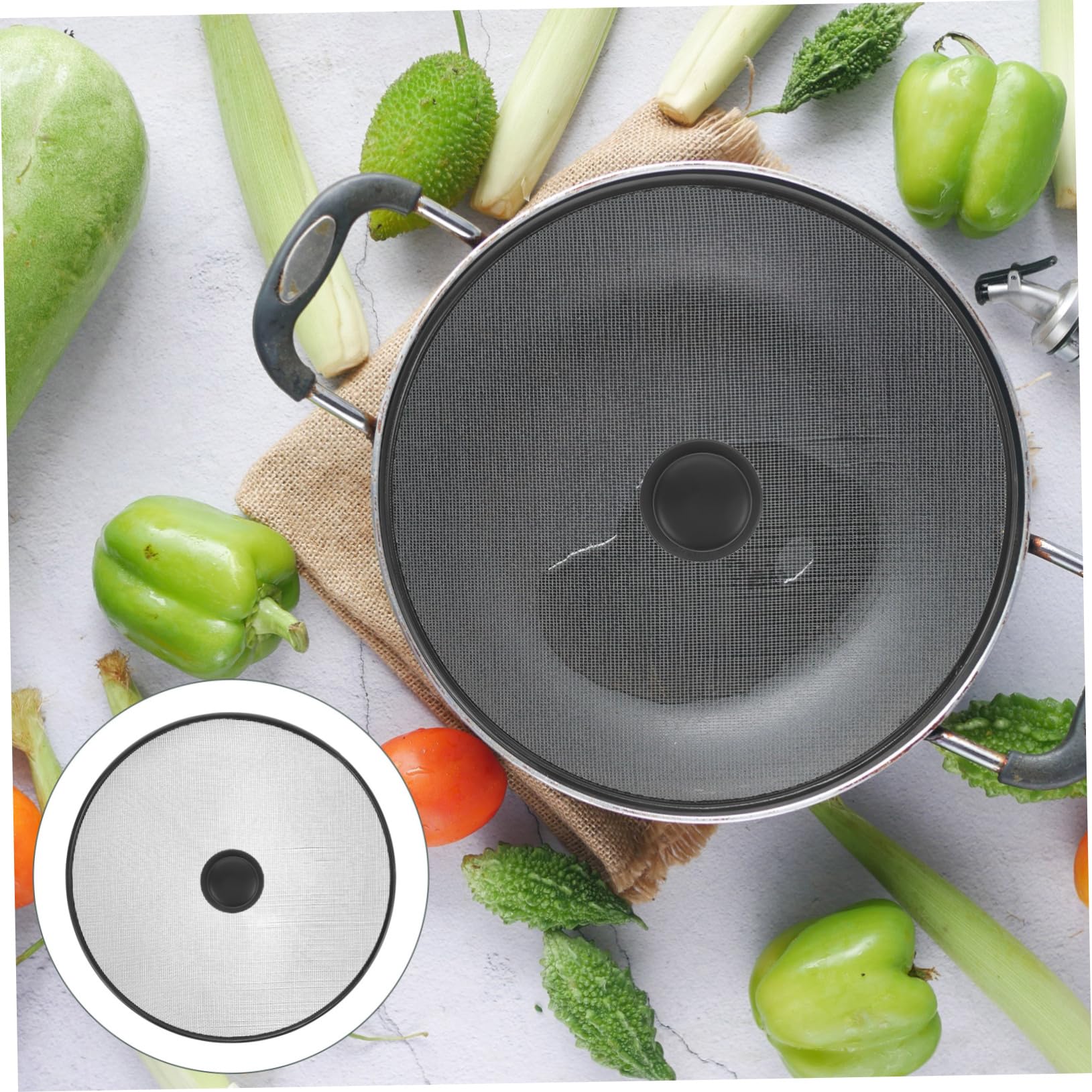 IMIKEYA 4 Pezzi Coperchio Della Pentola A Prova Di Casseruola Grasso Protezione Antispruzzi Olio Schermo Spruzzi Padella Spruzzi Spruzzo Padelle Spruzzo Nero Plastica