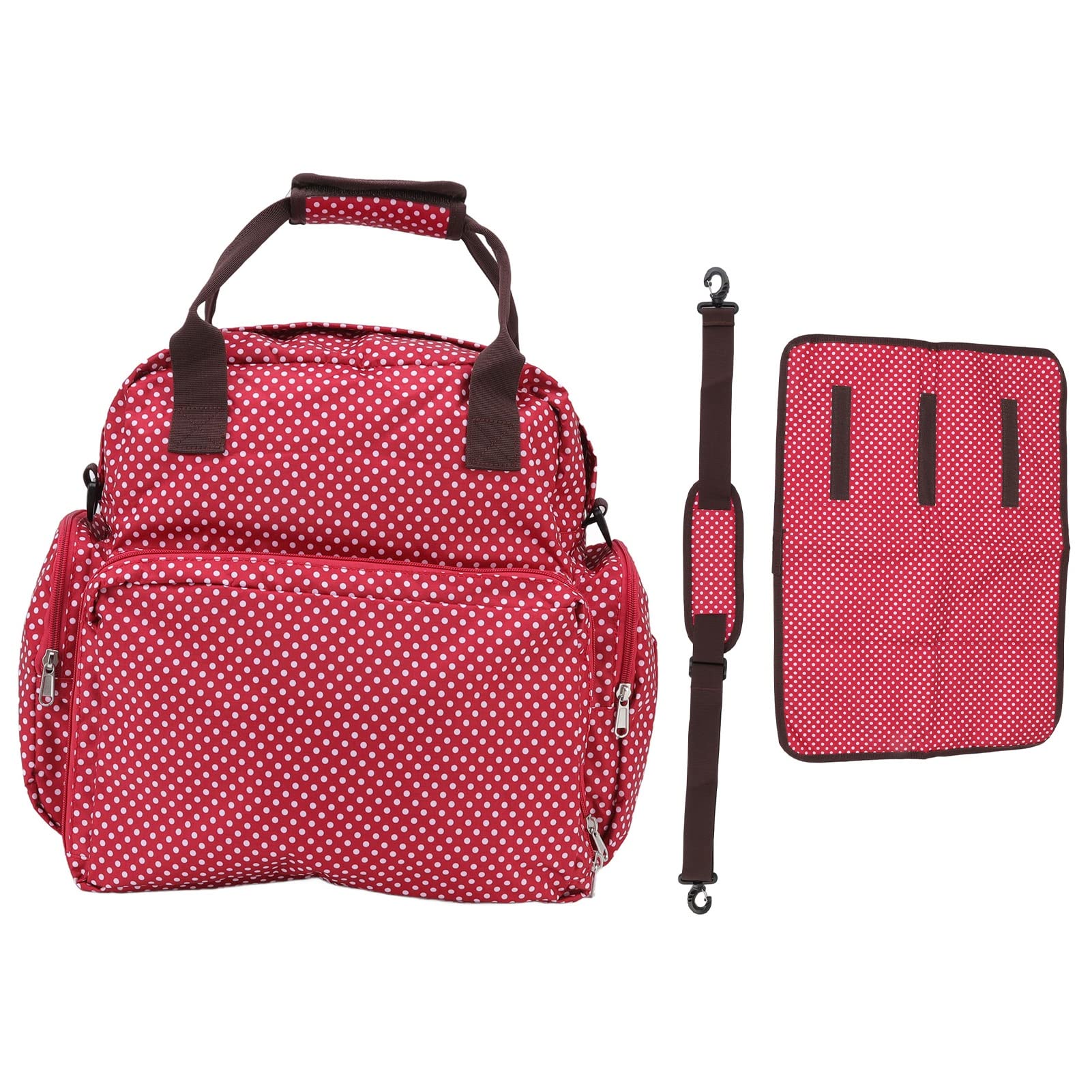 Bolsa Plegable para Cuna Gran Capacidad Dise ñ o con m ú ltiples compartime (Roja)
