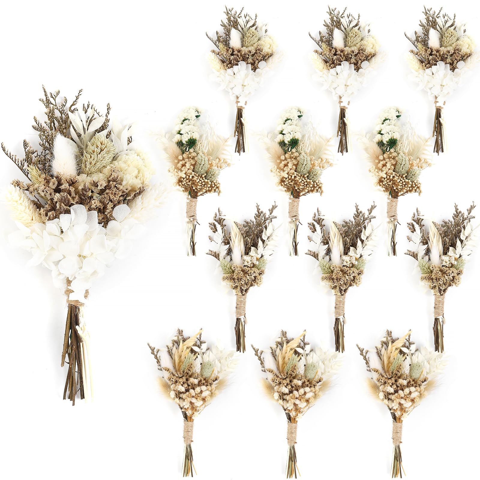 mini bouquet fleurs séchées 12 pièces