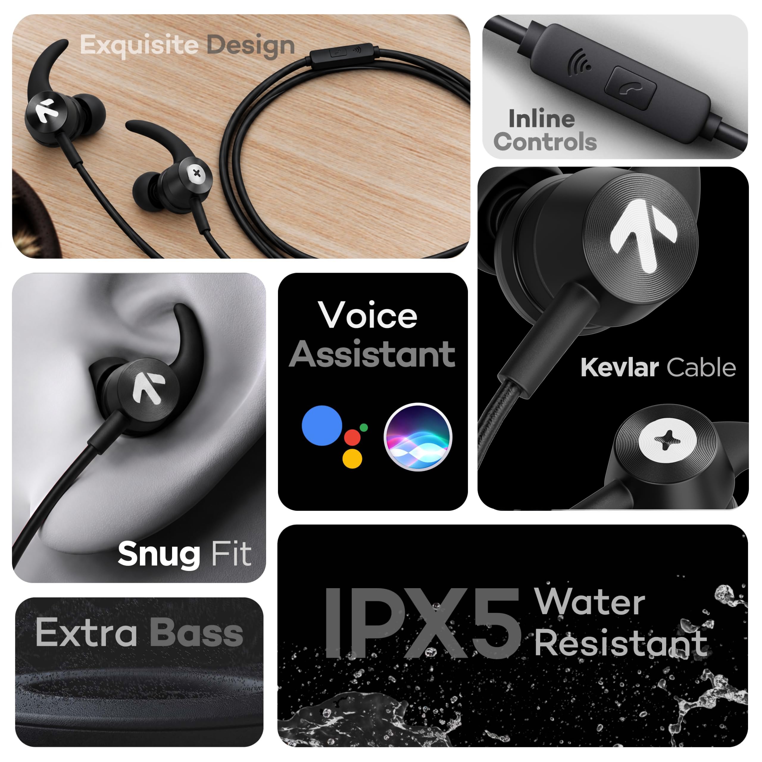 GOBOULT Bassbuds: Powerful Bass Wired Earphones -2