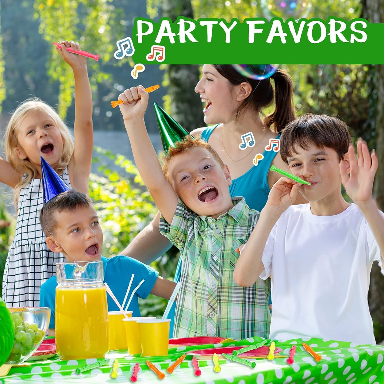 24 Piezas Instrumento para Flauta Dulce para Niños, Flautas de Plástico 6 Orificios, Flauta Musical, Instrumentos Musicales, Juguete para Fiesta Música, Favores Fiesta para Niños, Regalo Rellenos Bols