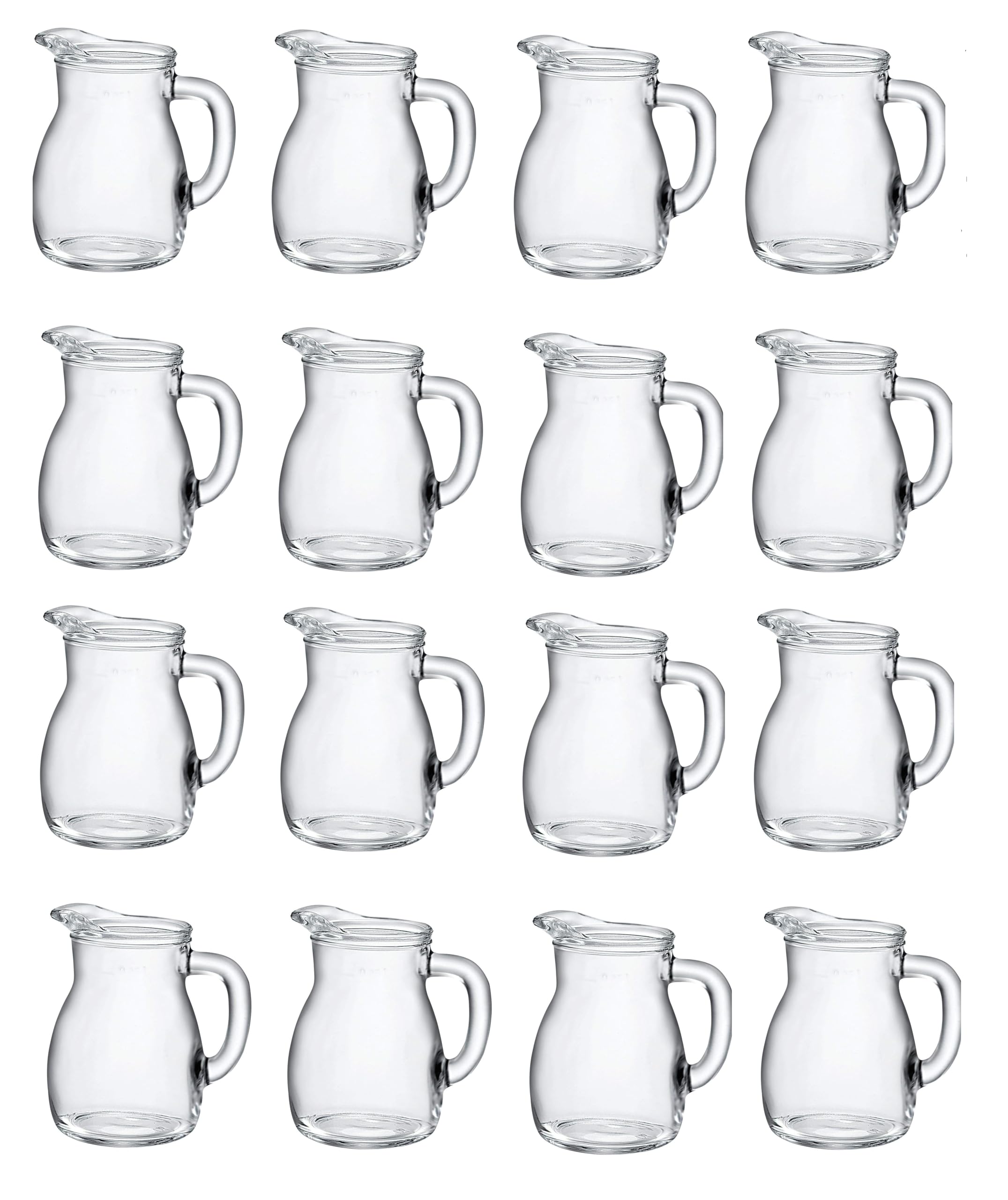 Caraffa brocca da tavolo in vetro 0,25 litri 1/4 12 pezzi ideale per ristorante agriturismo osteria