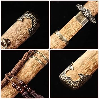 Amazon.co.jp: 天然木サムライ直刀 鞘付き 100cm 手作り刀 木製
