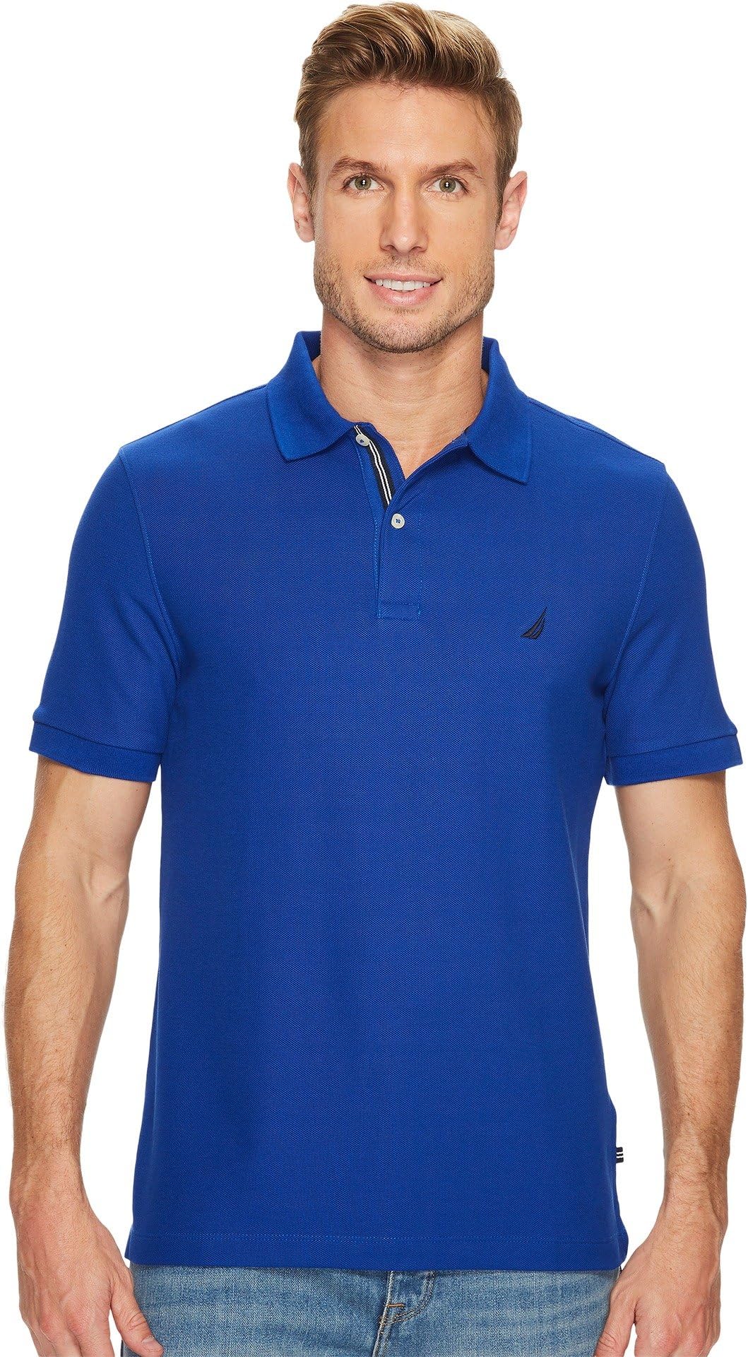 Men's Classic Short Sleeve Solid Performance Deck Polo Shirt