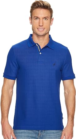 Nautica Mens Standard Short-Sleeve Solid Deck Polo Shirt, Bright Cobalt, X-Large