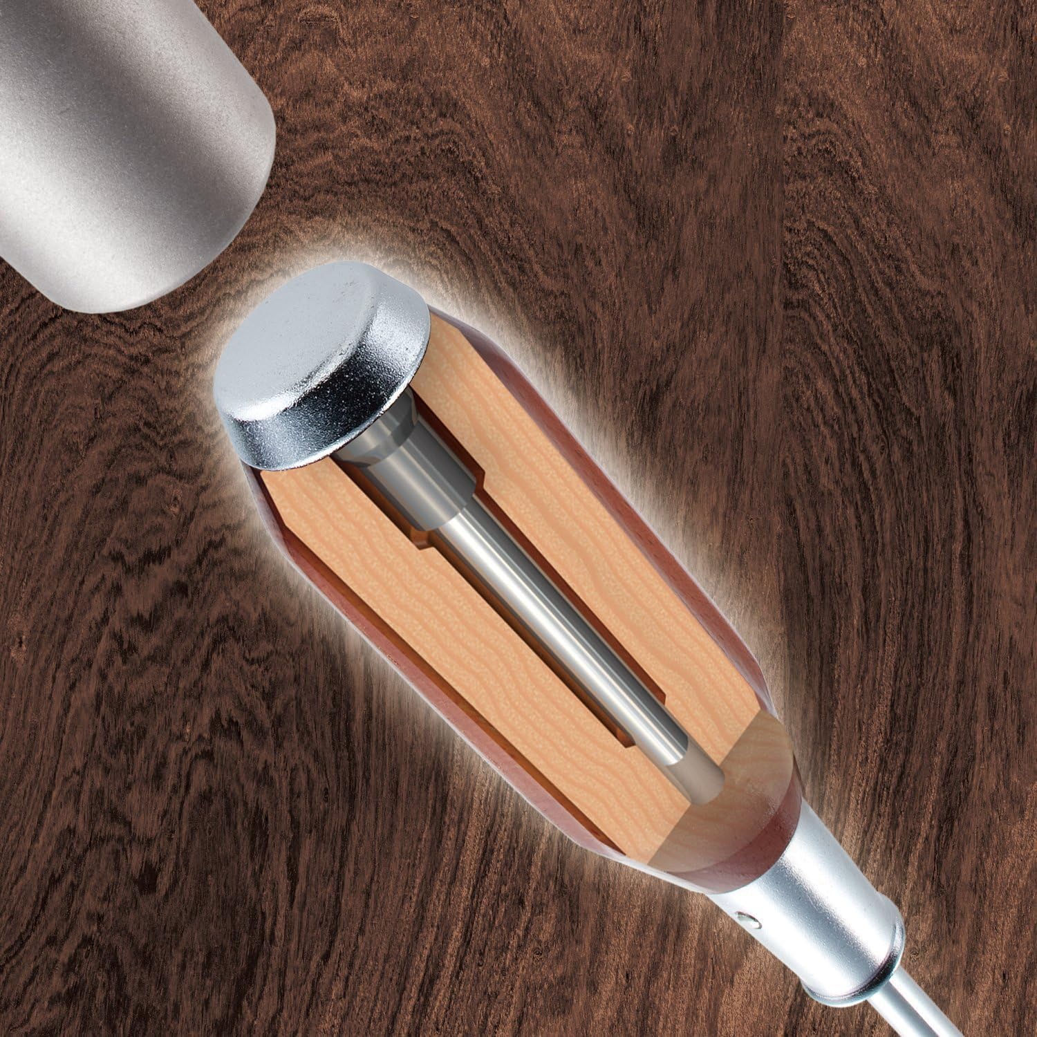 VESSEL Strong Through-Through Screwdriver Wooden Handle -8 x 150 100