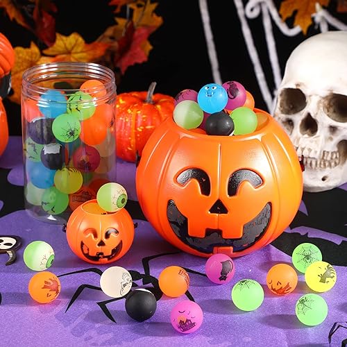 Miniatura 2 de NOVWANG Bolas inflables de Navidad que brillan en la oscuridad, 24 bolas rebotantes de 1.25 pulgadas, juguetes para niños, regalos de fiesta de