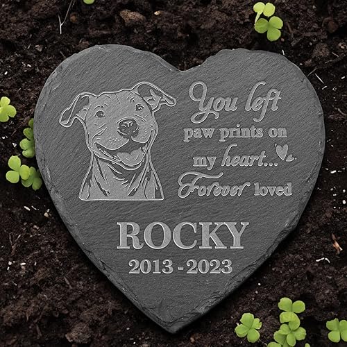 Pitbull Memorial Stone, Pitbull Statue, Pitbull Grave Stone, Pitbull lápida, placa Pitbull, en memoria amorosa perro Pitbull