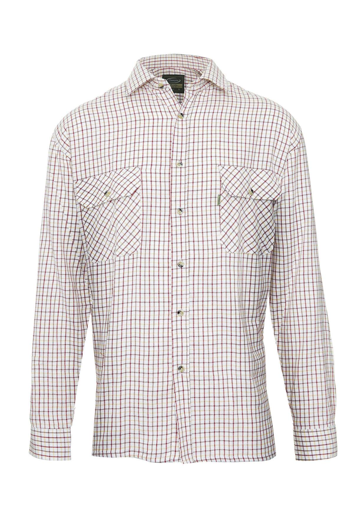 WALKER AND HAWKESMens Long Sleeved 100% Cotton Country Check Shirt