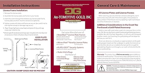 Miniatura 5 de Au-TOMOTIVE GOLD Placa de matrícula con logotipo doble para Toyota Tundra (negro)