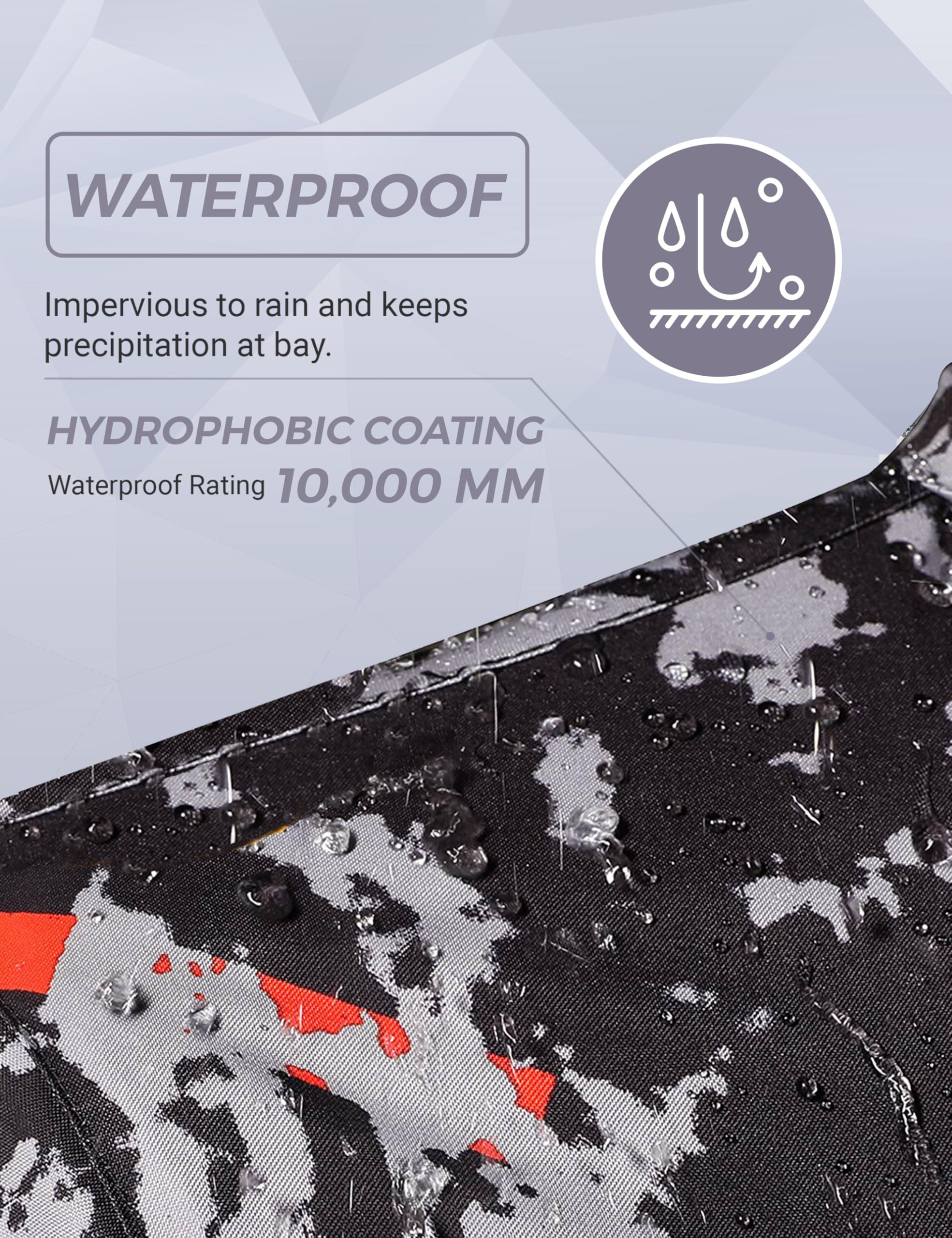 Wantdo Giacca da Sci Montagna Calda Invernale Parka da Neve Imbottita Cappotto da Snowboard in Pile Giubbotto con Cappuccio Impermeabile Uomo