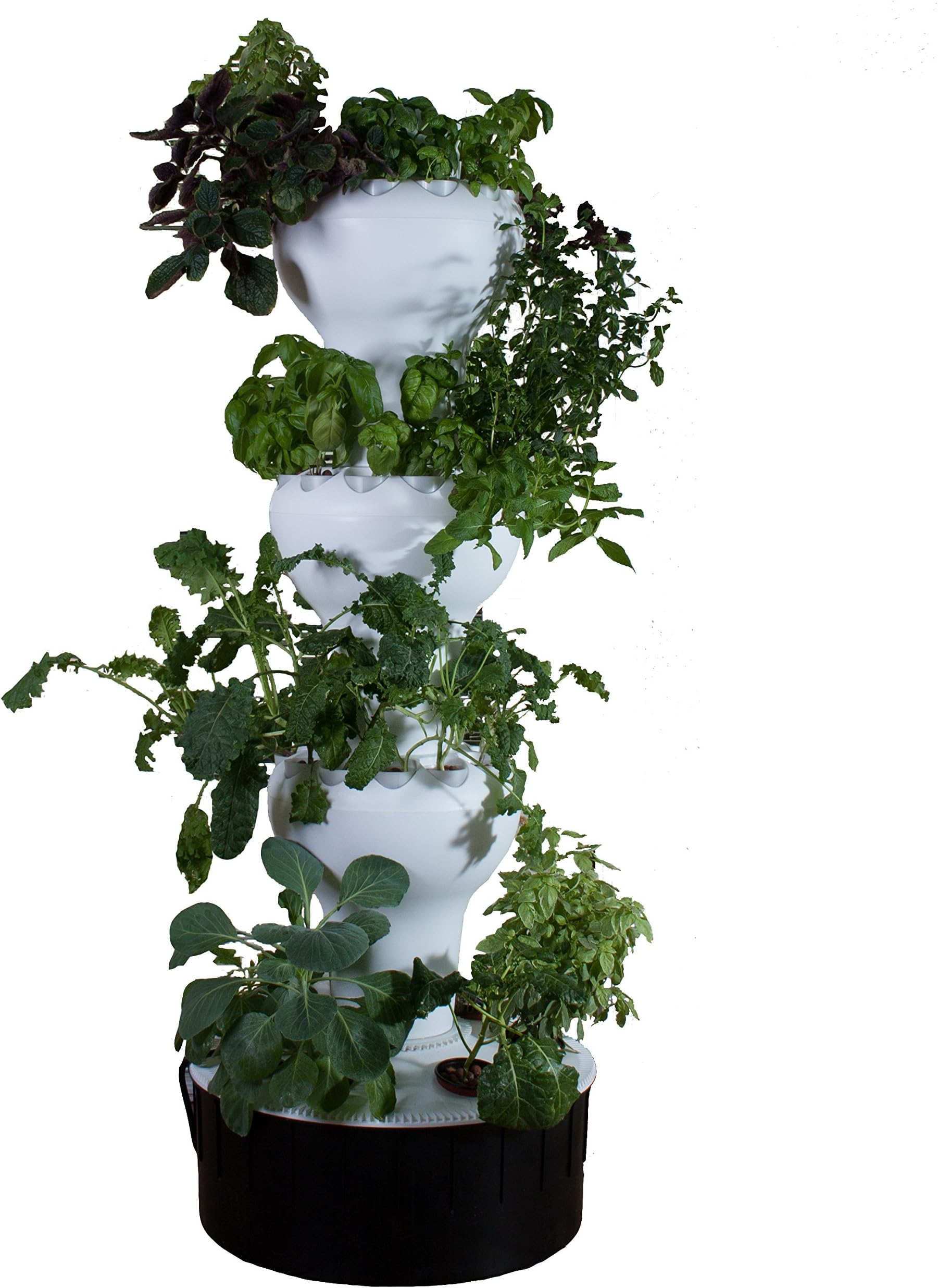 Foody 12 - Vertical Hydroponic Garden - Self Watering - 44 Plant Sites - Grow Great Tasting Food Year Around - Made of Food Grade Polypropylene