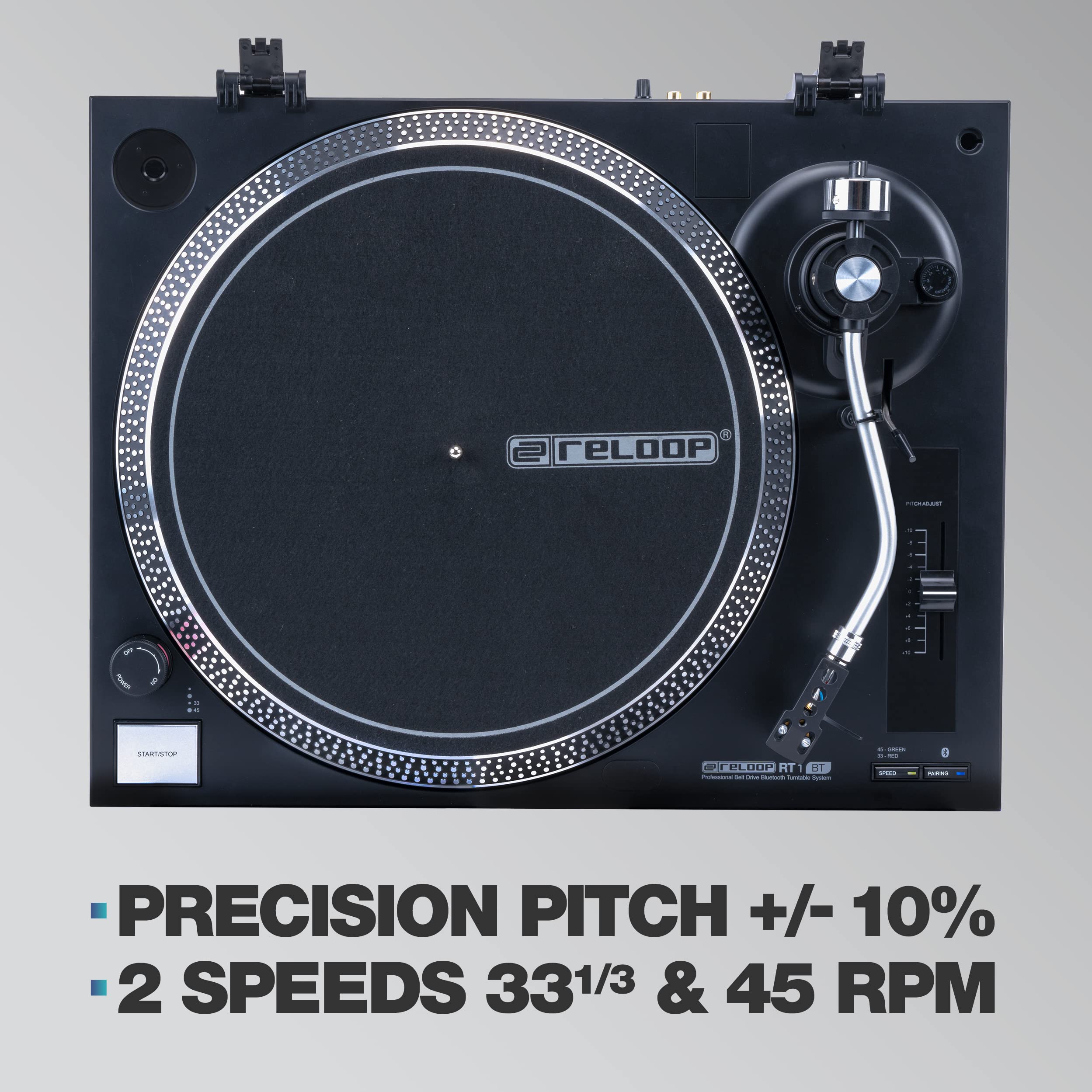 Reloop RT-1 BT & Reloop DSM-3 BT Speaker Bundle: Turntable + Speaker DJ and HiFi Pleasure Combined with Smart Connectivity