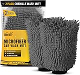 HOMEXCEL Car Wash Mitt, Microfiber Washing Glove