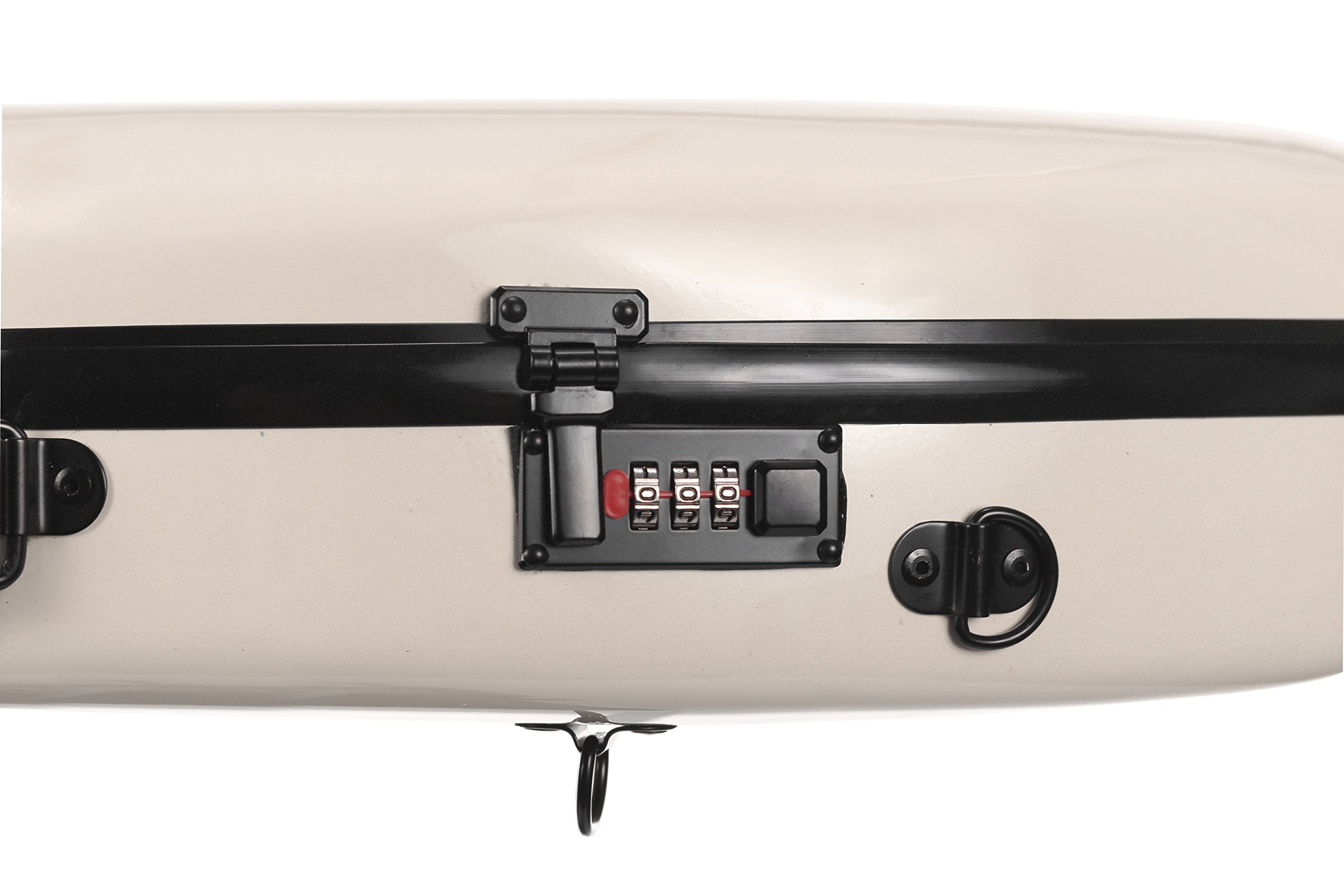 Geigenkoffer Fiberglass 4/4 Safe Flight perle M-case + Musiktasche