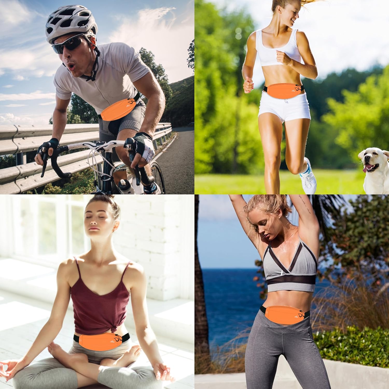 Running Fanny Pack Whole Bag Reflective, Running belt for Women &Men,Sweatproof Phone Holder Workout, Running Waist Pack (orange) - Image 7