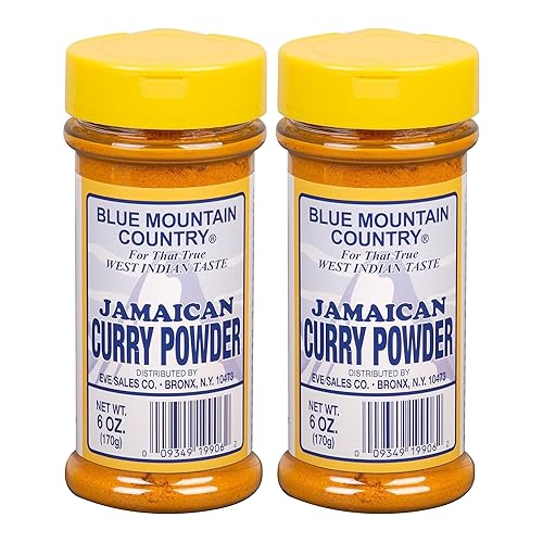 Blue Mountain Country Polvo de curry jamaicano – Botella agitadora de 6 onzas | Auténtica mezcla de especias de curry de las Indias Occidentales
