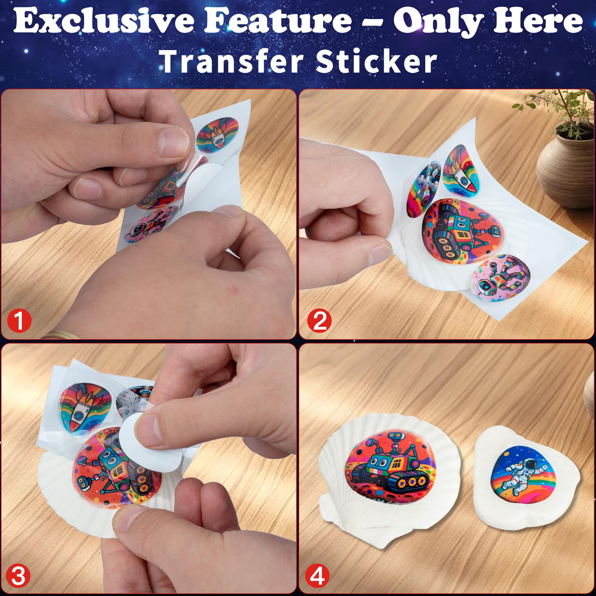 Glow in the Dark Rock Painting Kit for Kids - Creative Arts & Crafts -4 Glow in the Dark Rock Painting Kit for Kids - Creative Arts & Crafts -4