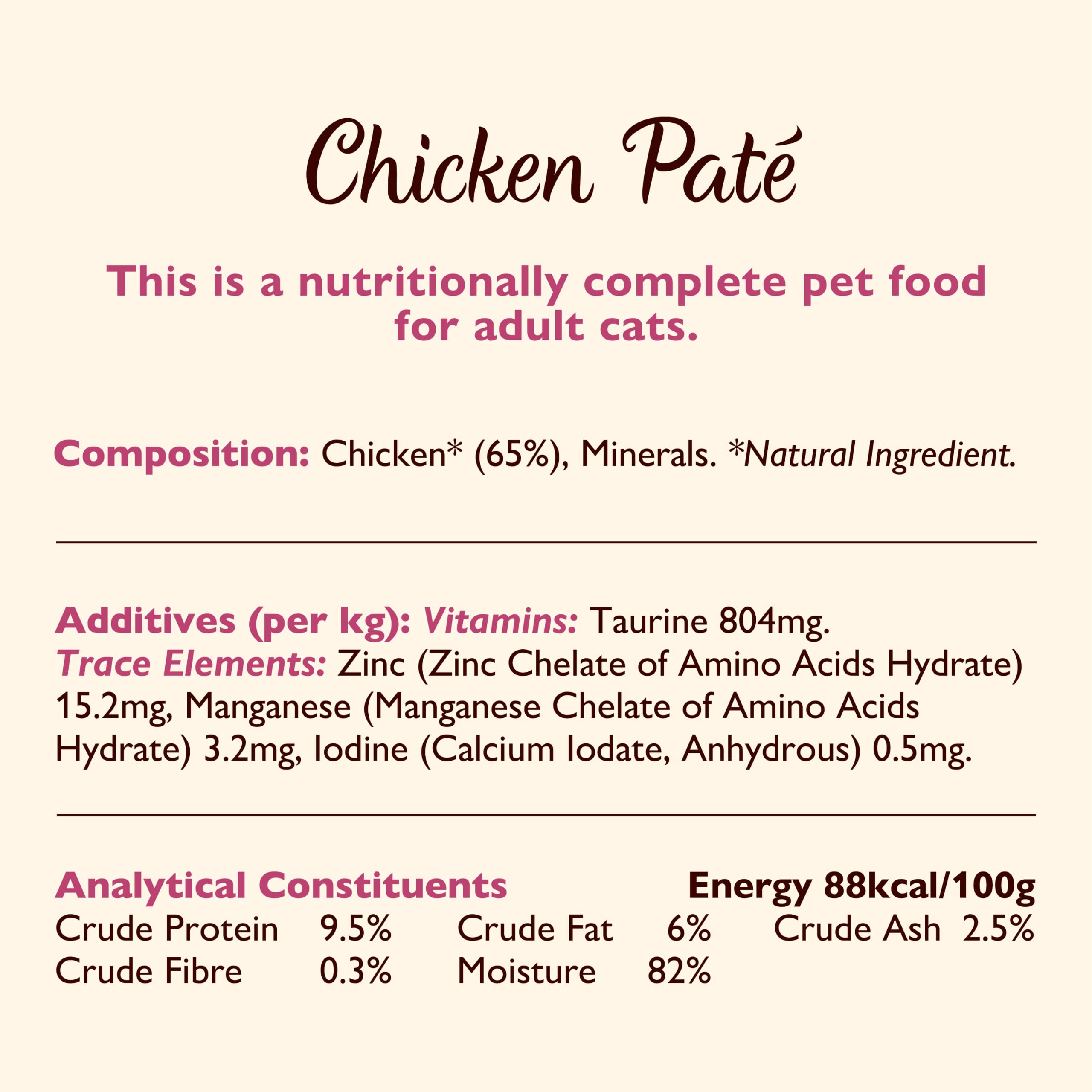Lily's Kitchen Bandeja de alimento húmedo natural de tipo paté suave para gatos adultos: paquete variado de recetas sin cereales (32 x 85g Tarrinas)