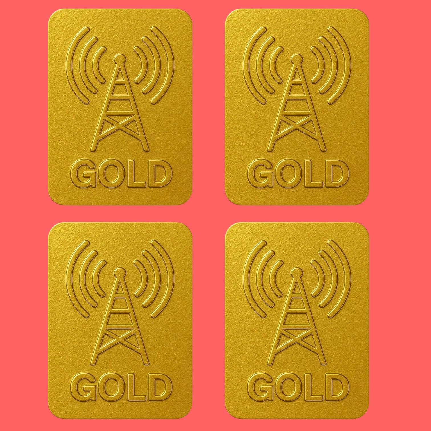 Gold Mobile Radiation Protection Chip Sticker for Night Sleep and Relaxation-image-0