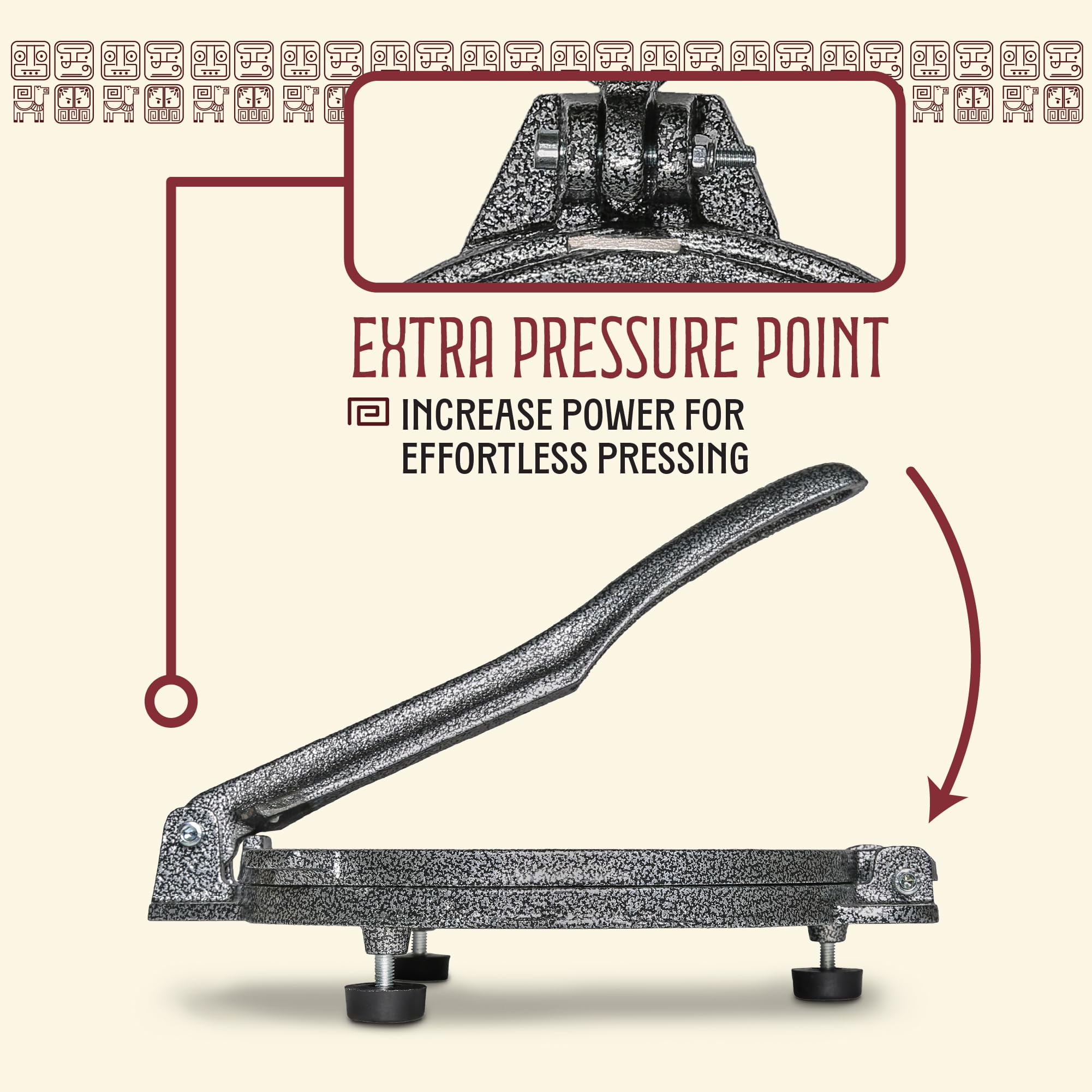 Concord Cast Iron Tortilla Press - Make Authentic Tortillas! -7