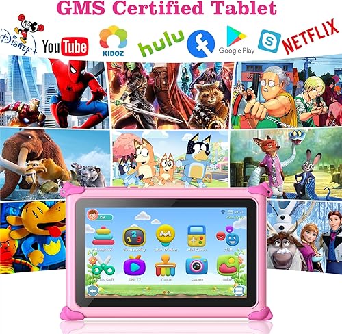 Miniatura 3 de Trayoo Tableta infantil de 7 pulgadas para niños con ROM de 32 GB, funda a prueba de golpes, aplicaciones educativas preinstaladas, control