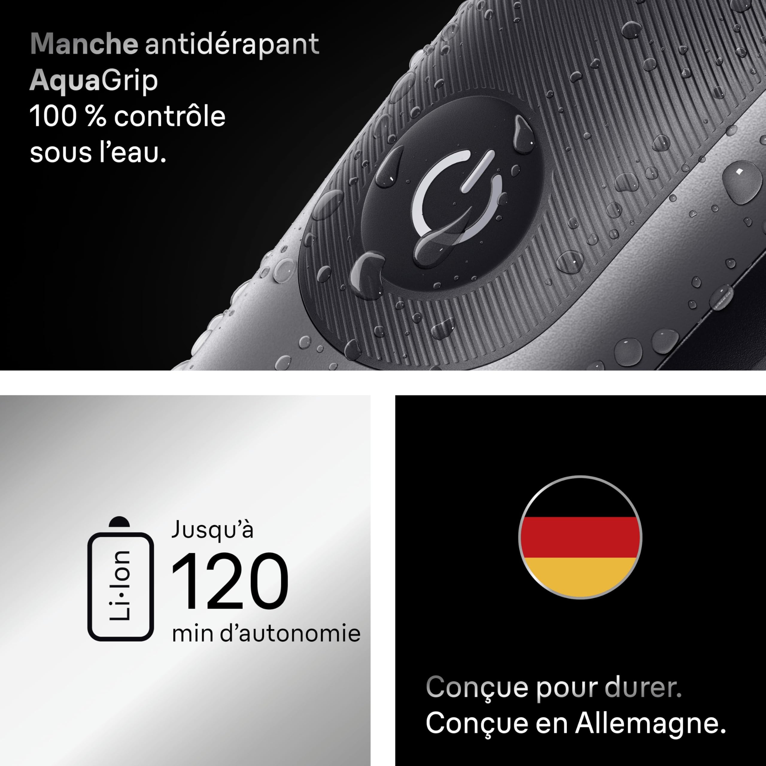 Braun Tondeuse Electrique Homme, Tout-en-Un Series 7 AIO7545 12-en-1, Grise | Etanche, Batterie Rechargeable, Lame ProBlade, sans Fil, Coffret avec 7 Sabots, 3 Accessoires, Emballage en Carton