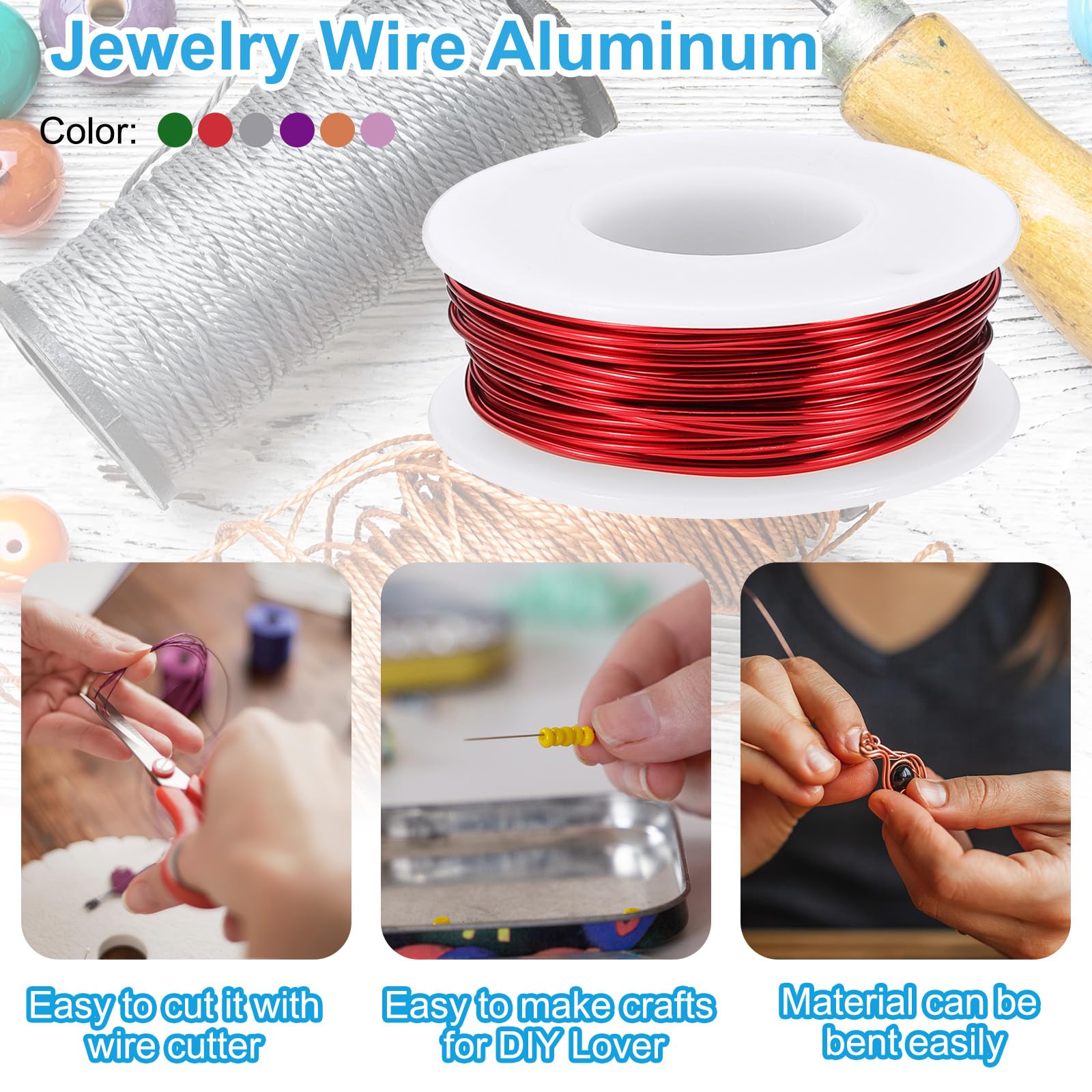 PATIKIL 18 Gauge 1 mm Aluminum Craft Wire - Image 3