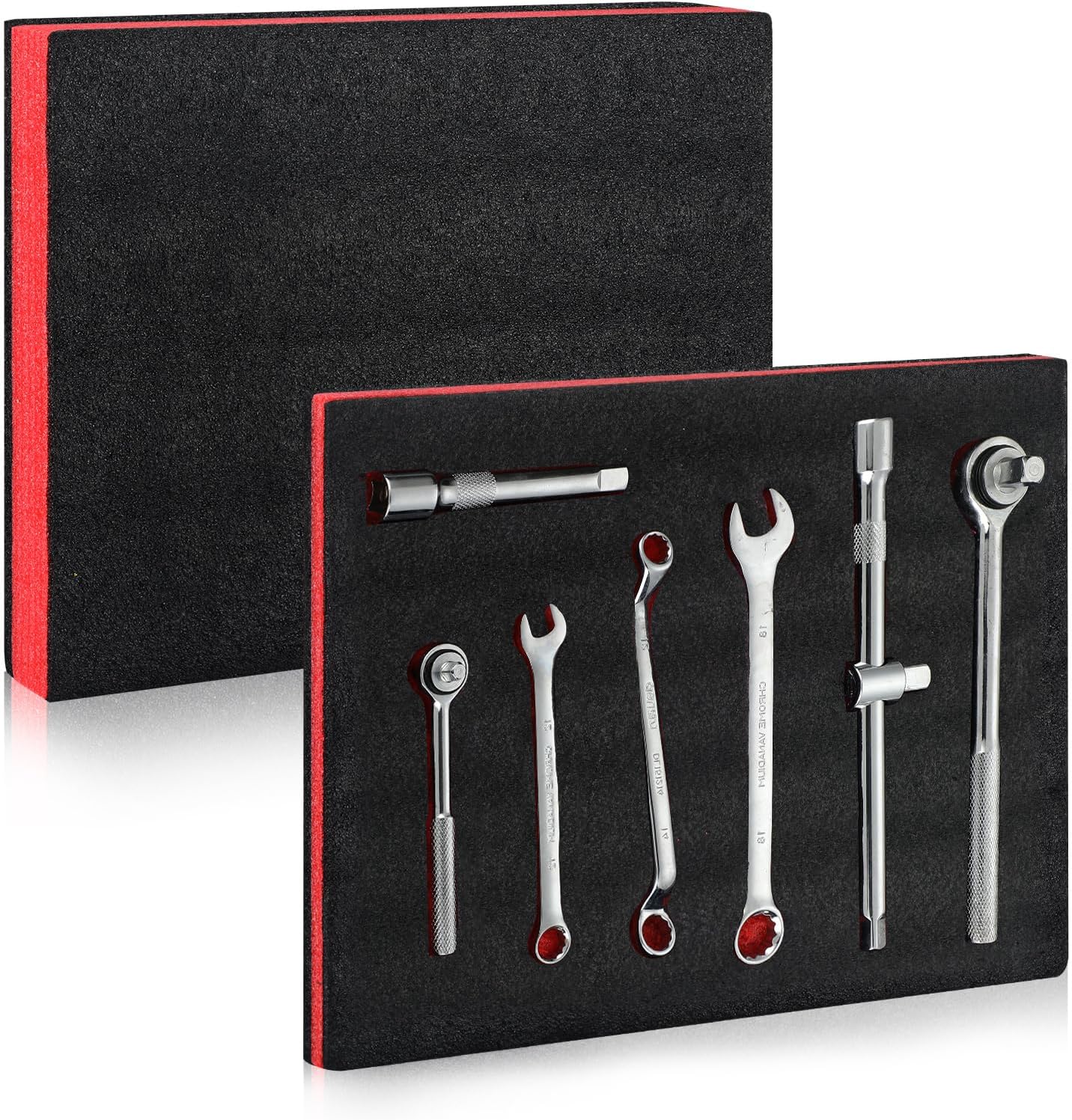 Yoande 2 Pcs Tool Box Foam Organizer 2 Size Tool Box Foam