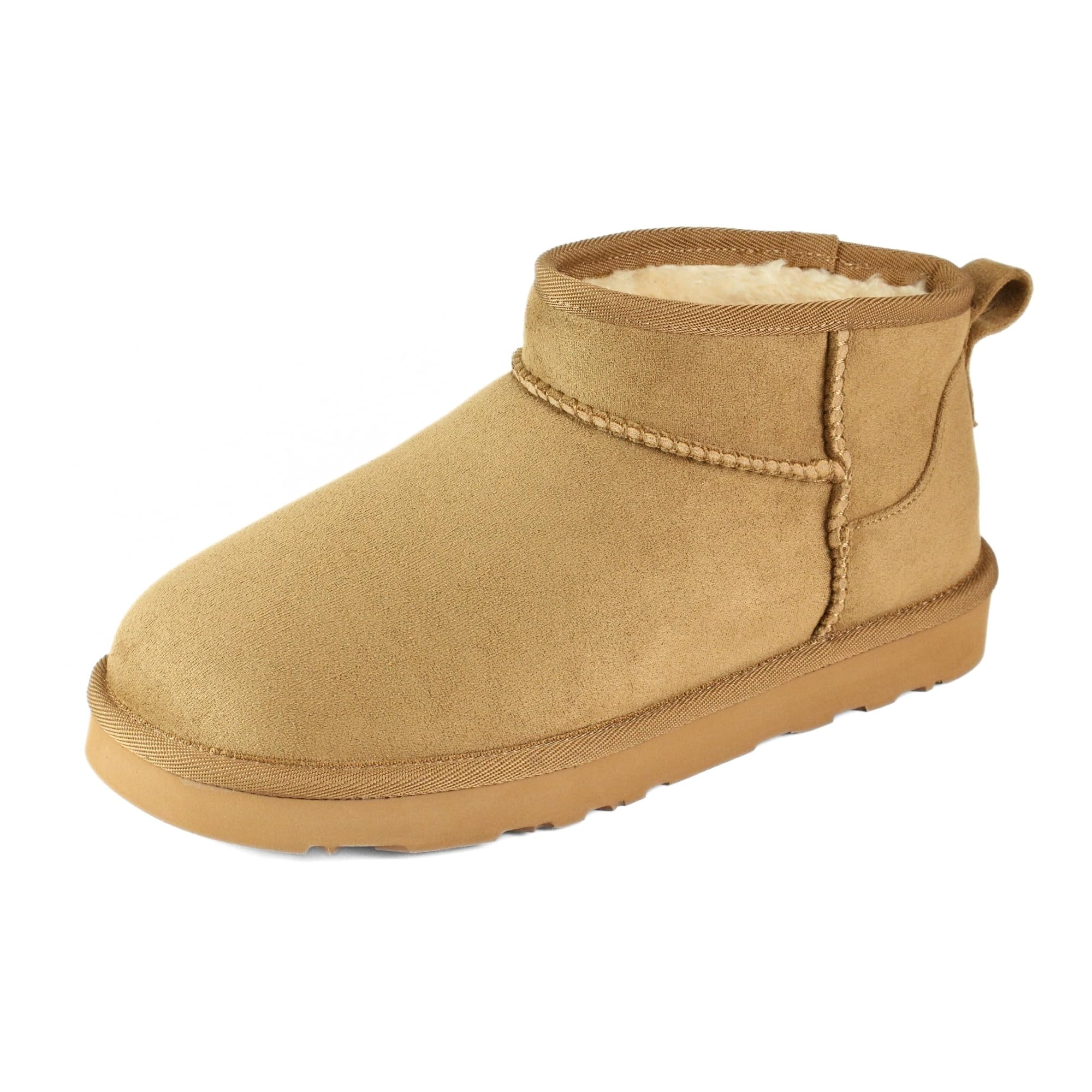 Ankle Mini Boots for Women Girl Fur Lined Cute Winter Boots Warm Suede Short Snow Booties Comfortable Casual