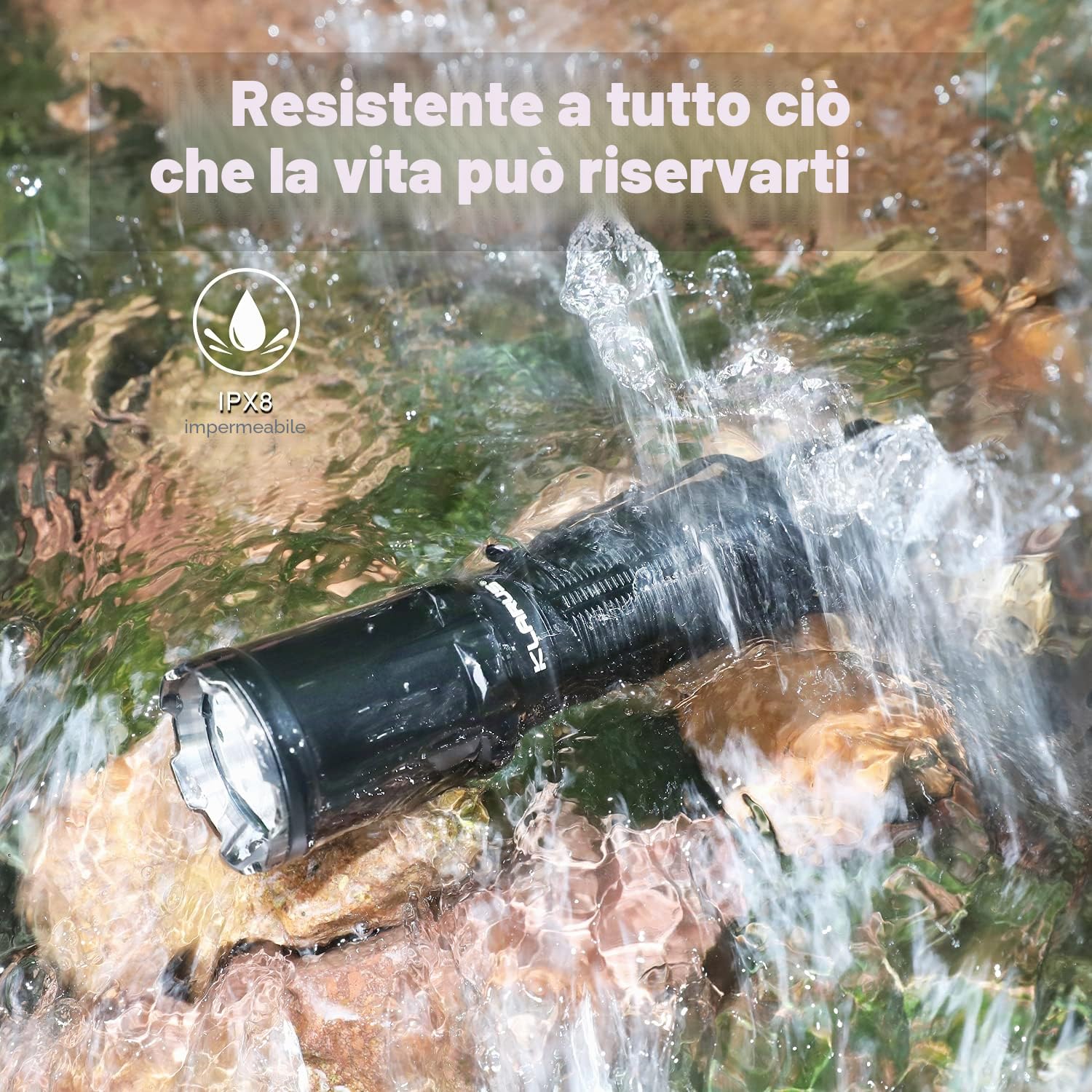 klarus XT11GT PRO Ultimate Control Dual-Switch torcia tattica con 3300 Lumen, 380 metri di raggio, IPX8 impermeabile per campeggio, escursionismo e emergenze