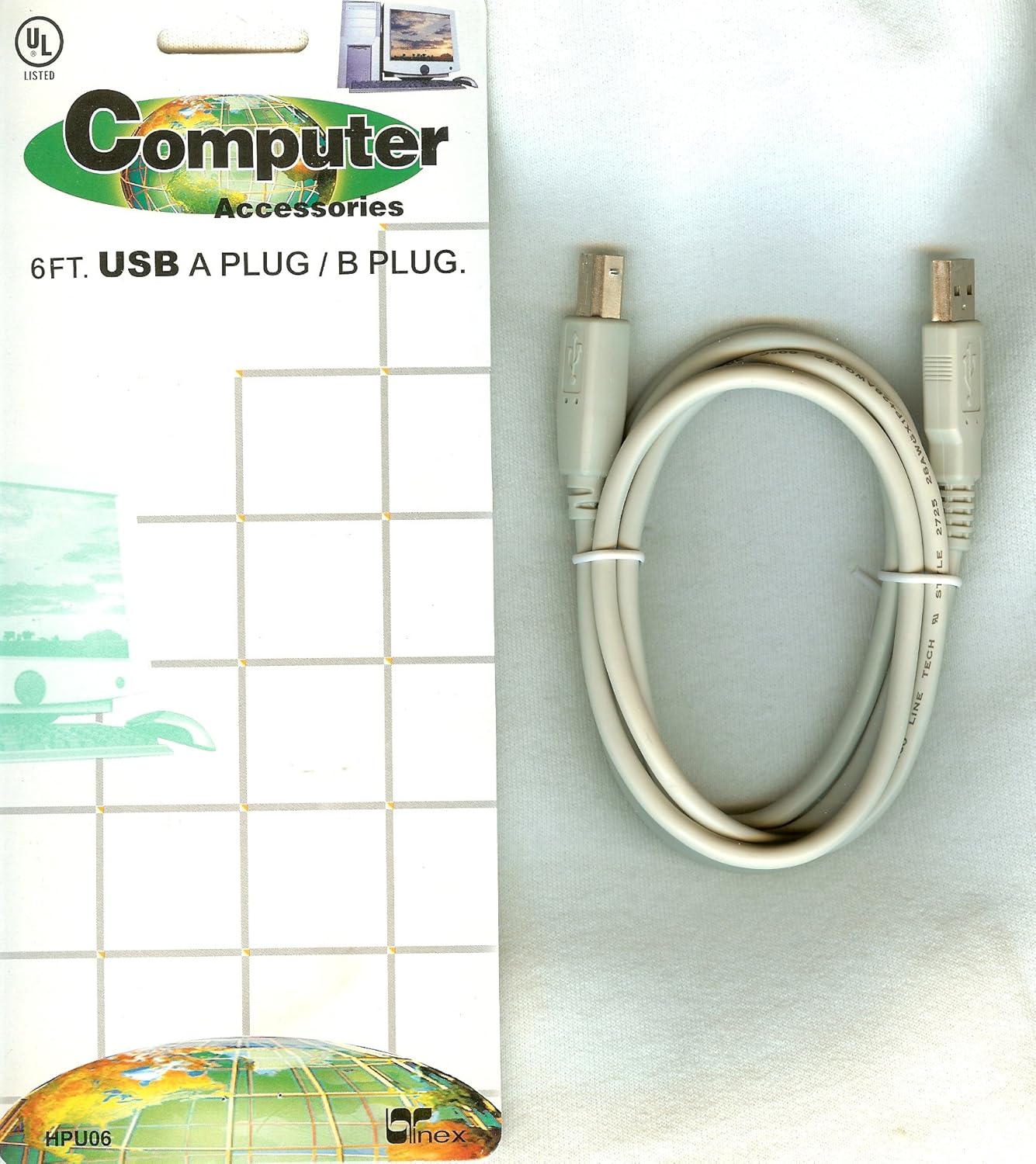 Amazon.com: Computer Cable ~ USB A B Plug ~ 6 Ft. By Univex : Electronics