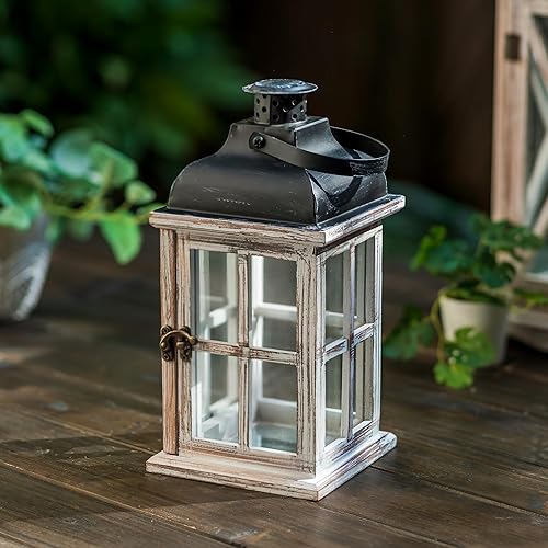 Miniatura 1 de Staymoment Faroles portavelas decorativos, portavelas de madera rústica para interiores para decoración de otoño, Navidad, boda, Halloween, 11