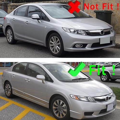 Miniatura 4 de Kit de parachoques delantero estilo R reemplazo W/rejilla para Honda Civic Sedan 4 puertas 8Th Gen 2006-2011 HO1000239