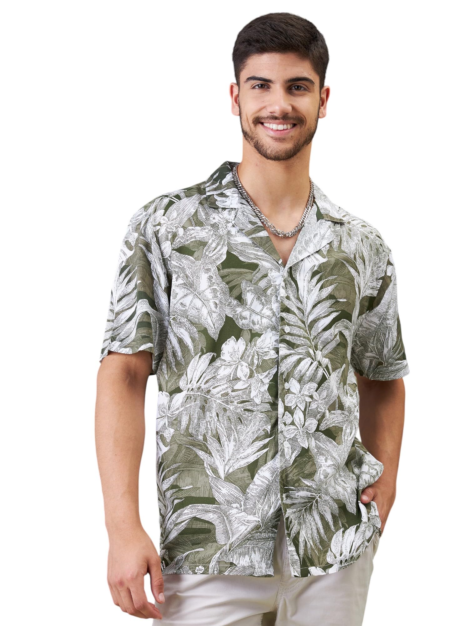 SASSAFRAS Men's Printed Relaxed Fit Shirt in multi