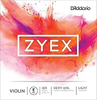 Vista 9 de D'Addario Zyex - Juego de cuerdas para violín (escala 4/4, tensión media)